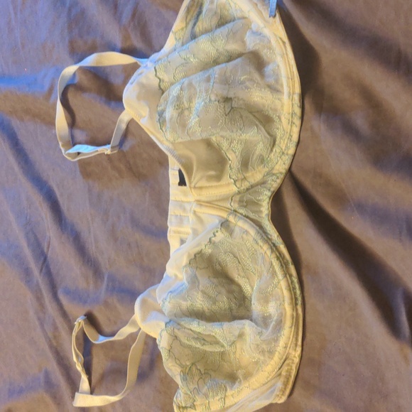38E Spirit Collection Bra Plus Size Bra 38E Lace Blue White Plus Bra - Picture 1 of 11